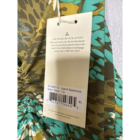 New Prana Women's Size XL  Sabin Racer Back Tank Top Agave Appaloosa NWT - Picture 4 of 13